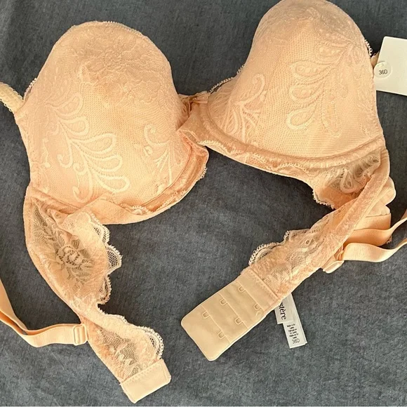 Le Mystere Sophia Women's Lace Full Fit Seamless Bra - Peach - Picture 6 of 14